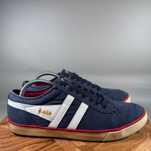 Gola Men's Navy Canvas Comet Sneakers Shoes Size 10 Lace Up Casual